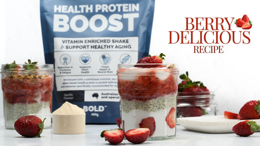 Overnight Vanilla Strawberry Porridge